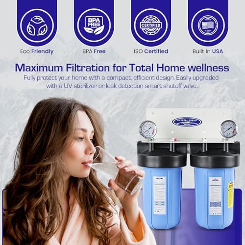 Crystal Quest Compact Whole House Water Filter, Smart Series (3-6 GPM | 1-2 People), Double, Includes 1" Connection | Crystal Quest - Image 3
