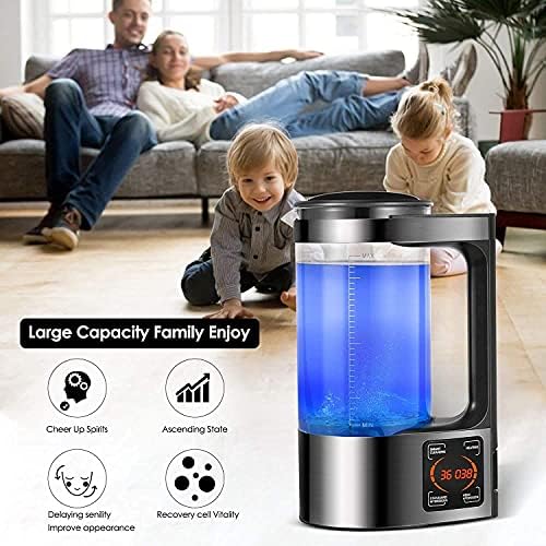 Hydrogen Water Generator, Hydrogen Water Kettle, Hydrogen Water Bottle Generator with SPE and PEM Technology, US Membrane Make Hydrogen Content up to 2000 PPB - Image 5