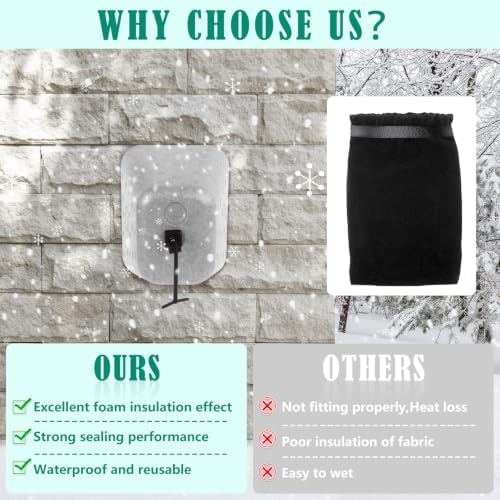 2 Pack Outdoor Faucet Covers for Winter, Heavy Duty Faucet Spigot Covers - Image 4