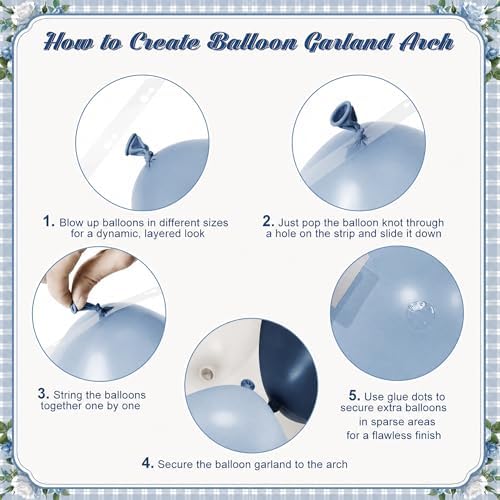 Navy Blue Balloon Arch Kit for Blueberry Baby Shower Birthday Decorations - Image 7