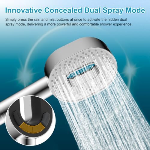 Hibbent Filtered Handheld Showerhead with 5 Filters, 5 Sprays Shower Head - Image 3