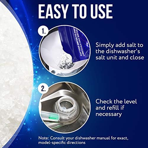 IMPRESA Coarse-Grain Dishwasher Salt - 80 Oz 100% Pure Formula & Softener Salt - Compatible With Miele, Bosch & Whirlpool Models & Dishwasher Water Softener - Image 3