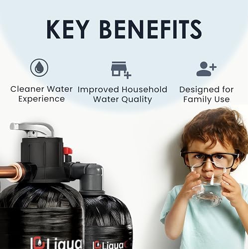 LiquaGen Manual Backwash Whole House Water Filter System with Carbon + KDF Media and Final Sediment Filtration, High-Flow Design, Durable Tank, Easy Hand Rinse Operation (1-3 Bathrooms) - Image 5