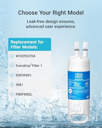 AQUA CREST EDR1RXD1 Water Filter, Replacement for W10295370A, 2 Pack - Image 3