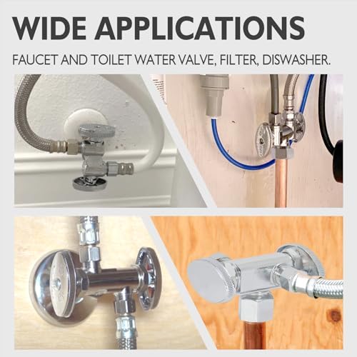 TTFLEX Dual Shut Off Valve 1/2" NOM x 3/8" COMP x 3/8" COMP, Quarter Turn - Image 7
