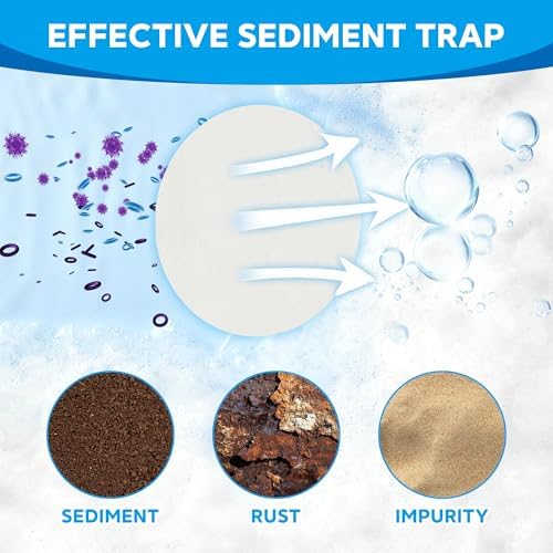Replacement Sediment Pads for AquaBliss SF400 & SF500 Shower Filter, 48-Pack 1-Year Supply, Reusable Filtered Shower Head Sediment Pads for Rust, Dirt, Sand - Image 5