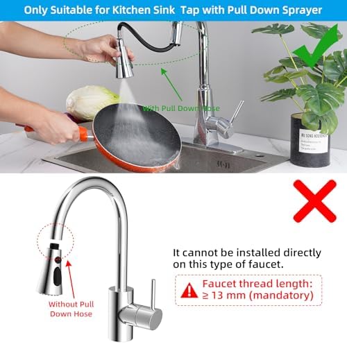 Hibbent cUPC Certified Kitchen Faucet Head Replacement with 15 Adapters - Image 6