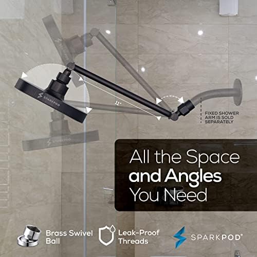 SparkPod 6" Round Rain Shower Head with 11" Shower Arm - Image 5