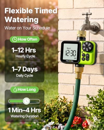 Sprinkler Timer, Brass Inlet Garden Hose Timer with Rain Delay - Image 3