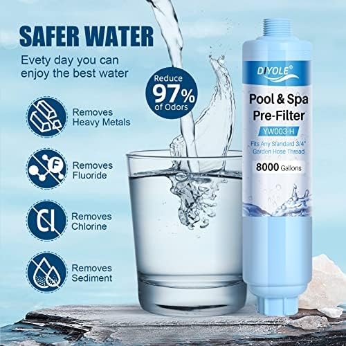 Garden Hose Filter for Filling Pool,Garden Hose Filter for Filling Hot Tub/Spa, Greatly Reduces Sediment, Chlorine, Heavy Metals and Odors, Standard 3/4" Garden Hose Thread (2 pack) - Image 4