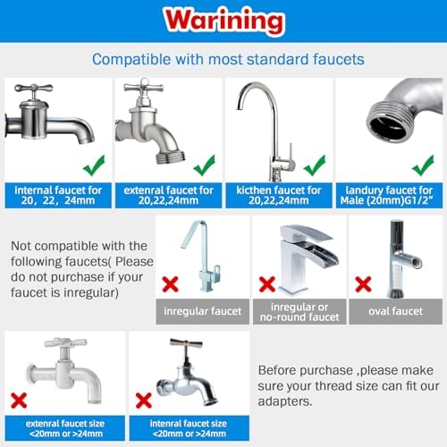 Water Filter for Bathroom Sink 1080 Rotating Swivel Faucet Extender - Image 2