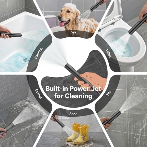 Veken All Metal 10" Oil Rubbed Bronze Rain Shower Head with Handheld Spray - Image 2