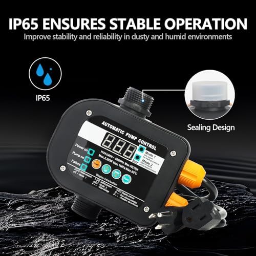 WiseWater Smart Pump Controller,110V-240V,1" NPT Adapters,Digital Display - Image 4