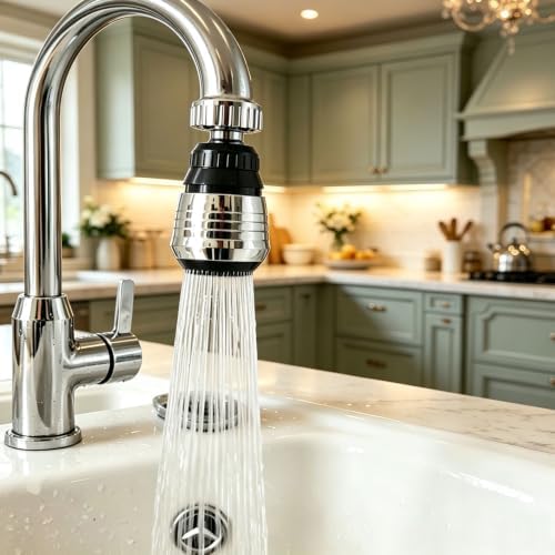 360° Rotate Swivel Water Saving Tap Aerator Diffuser Faucet Nozzle Filter Adapter, Fit M22 M24 Kitchen Sink & Utility Faucets - Image 3