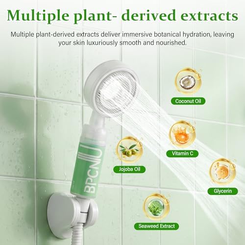 Aromatherapy Shower Head with Handheld – Filtered High Pressure Spa Shower for Softer Skin & Hair, Hard Water Filter with Woody Cedar Scent (forest) - Image 4