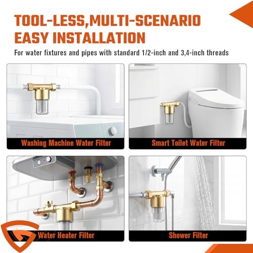 Reusable Brass 40 Micron Washing Machine Filter Online Sediment Filter RV - Image 6