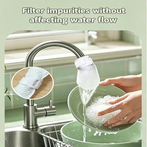 Faucet Filter Cotton Bag, Faucet Filter Cotton Bag for Kitchen Sink, Kitchen DIY Faucet Water Filter Bag for Scale, Sand and Sediments (50 PCS) - Image 3