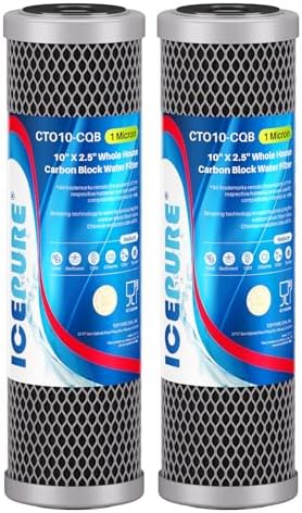 ICEPURE 1 Micron 2.5"x10" Whole House Water Filter, Targeted Heavy‑Metal & Lead Removal Replacement Filter, 2PACK by ICEPURE