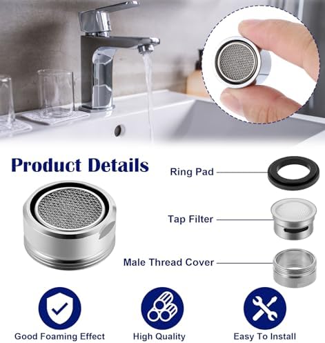 4PCS Kitchen Faucet Aerator, 15/16" & 55/64" Bathroom Sink Aerator - Image 5