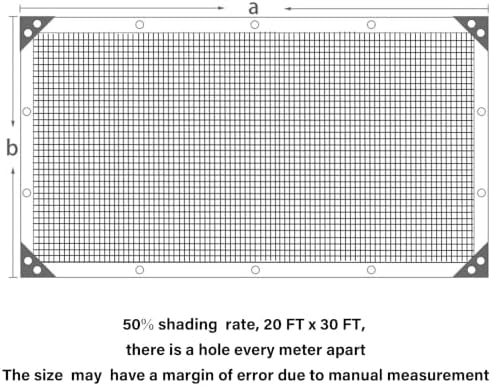 winemana 20x30 FT Shade Cloth for Garden, Mesh Tarp Outdoor Patio Sun Shade - Image 2