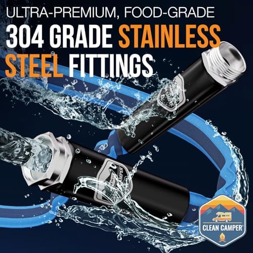 Clean Camper RV Fresh Water Drinking Hose, 35', Kink-Free Design - Image 3