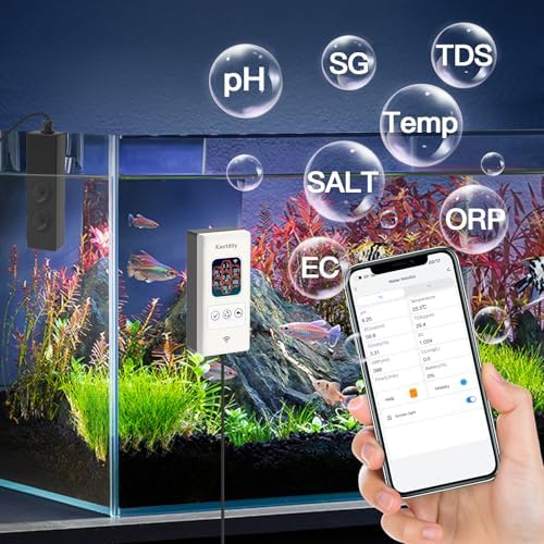 Kactoily Smart Aquarium Monitor All in One pH/ORP/Salt/S.G/TDS/EC/Temp 24h Online Freshwater and Saltwater Fish Tank Tester (WiFi Version) - Image 2