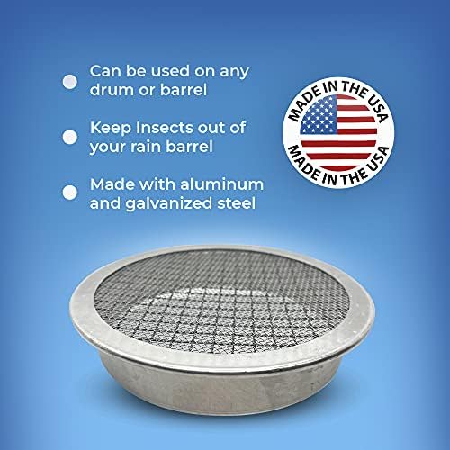 Rain Barrel Screen: 6 inch Round Double Screen Aluminum Does NOT fit IBC Tote - Image 2