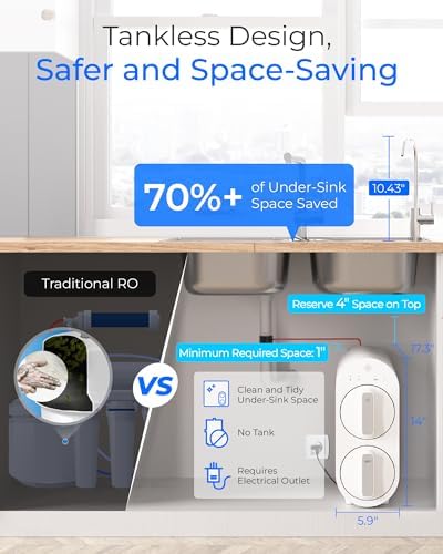 Waterdrop G2 Reverse Osmosis System, 400 GPD Tankless RO Water Filtration - Image 6