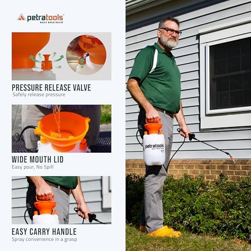 PetraTools HD101 Pro Kit - Pump Sprayer 1 Gallon, 52-in Hose & 5 Nozzles - Image 6