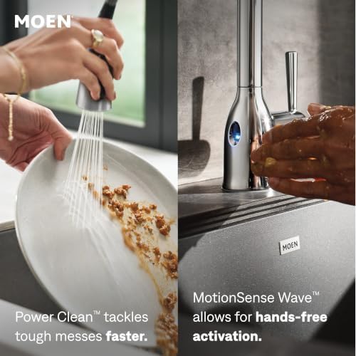 Moen Align Spring Touchless Kitchen Faucet, Chrome, 5923EWC - Image 4