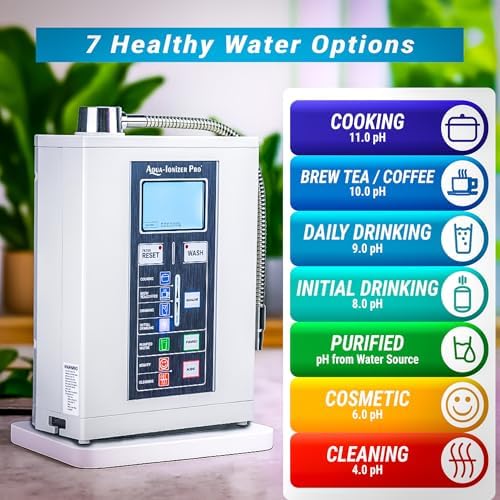 Aqua Ionizer Deluxe 7.0 | Water Ionizer | Alkaline Water Filtration System | Produces pH 4.5-11.0 | Up to -800mV ORP | 4000 Liters Per Filter | 7 Water Settings - Image 4