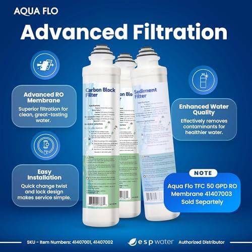Aqua Flo Platinum QCRO 4-Stage RO Filter Replacement Kit, No Membrane - Image 2