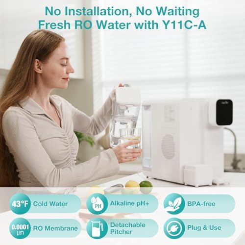 SimPure Y11C-A Cold Reverse Osmosis Water Filter Countertop, UV RO System - Image 3