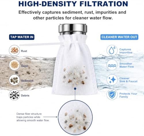 Faucet Filter Cotton Bags, 16 Pack Universal Filter Bags for Kitchen Sink - Image 5