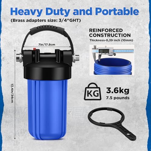 Vihose RV Water Filter, 25K Gallons 6-Stage Anti-Clog One-piece - Image 2