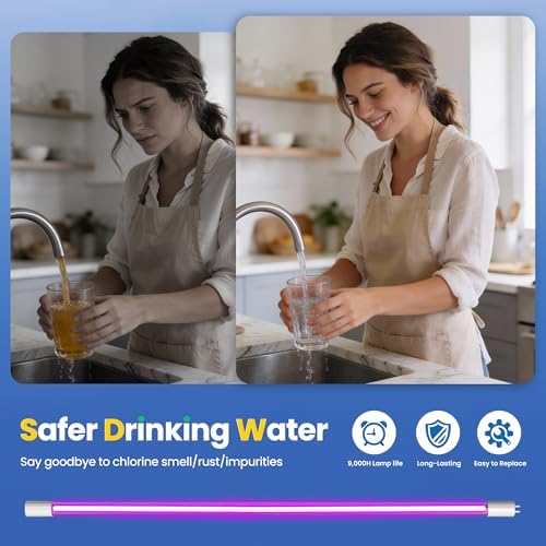 UV Water Filter Whole House + Extra One Replacement Bulb,3/4" MNPT 55W Water Purifier System for Whole House Water Purification,12 GPM, 120V, 1500H Lamp Life, +1 Extra Lamp - Image 5