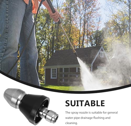 2 Pcs Sewer Nozzle, Sewer Cleaning Tool High-Pressure Nozzle for Drain and Pipe Cleaning - Image 6