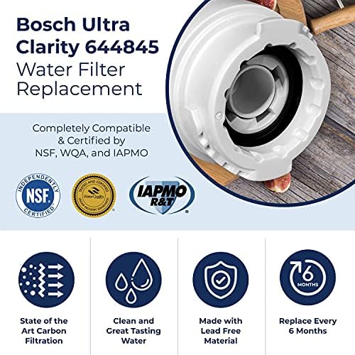 Pureline 9000 077104 UltraClarity REPLFLTR10 Water Filter Replacement for Bosch Ultra Clarity 9000194412, 644845, B26FT70SNS, B22CS80SNS, B22CS50SNS, Haier 0060820860, Miele KWF1000 (3 Pack) - Image 4