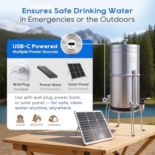 LCF UV-C Gravity Water Filter System, NSF/ANSI 42 Certified, 3G, 6 Filters - Image 5