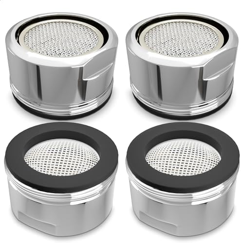 4Pcs Bathroom Faucet Aerator Replacement - 15"/16" 24mm Kitchen Bathroom Sink Attachment High Flow Aerator for Sink Faucet Aerators M24 Male Thread by SIMAX