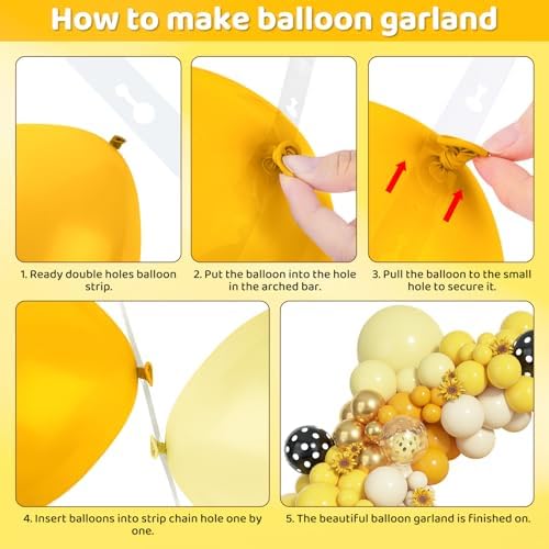 Amandir 153pcs Bee Balloon Arch Garland Kit Different Sizes - Image 4