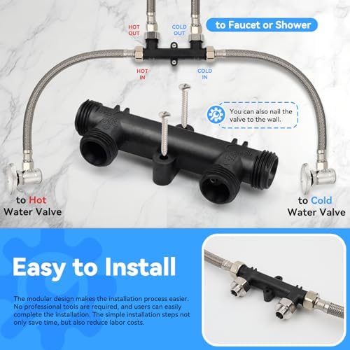 WP596816 Sensor Valve Kit for watts Recirculating Hot Water Pump, Essential Component of Hot Water Recirculation System, Includes 2 x 12in Stainless Steel Pipes & Thermal Bridge Valve - Image 6