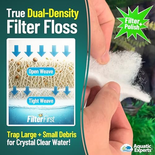 Aquarium Filter Floss for Fish Tank Filters - FilterFirst Aquarium Filter Pad - Media Roll for Crystal Clear Water, Aquatic Experts, 3/4" - 1" Thick (12 Inch Wide, Value Pack) - Image 5