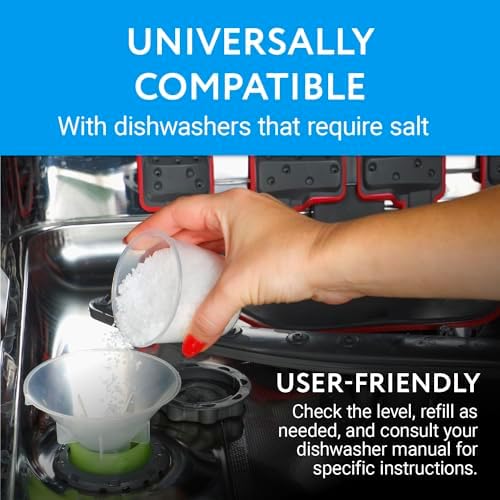 IMPRESA Dishwasher Salt for Hard Water - 4.4 lb (2 kg) Coarse Grain Water Softener Salt - Pure Additive-Free & Spotless Finish - compatible with Bosch, Miele, Whirlpool & Thermador Models - Image 4