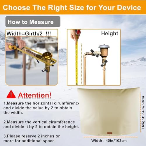 Pipe Insulation Cover for Irrigation Sprinkler Valve 40" W x 24" H - Image 3