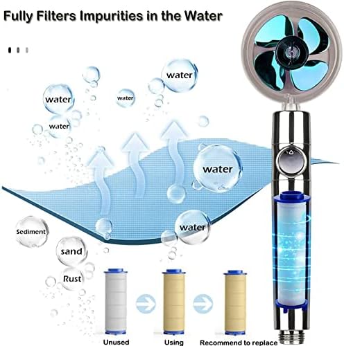 12 Pack PP Cotton Replacement Filter Cartridges with Cleaning Towel, Compatible with High Pressure Turbo Vortex Handheld Shower Heads - Image 3