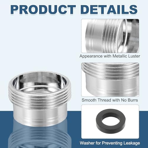 uxcell Faucet Aerator Adapter, M16 Female to M22 Male with Washer, 12mm Length - Image 3