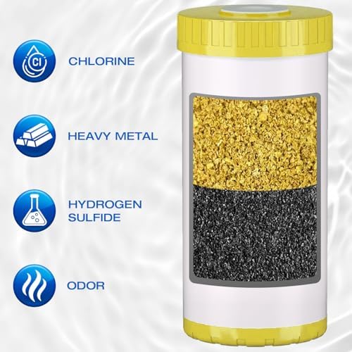 H&G Lifestyles Whole House Water Filter,10" x 4.5" KDF Carbon Water Filtration System, Remove Heavy Metal Improve Water Taste,with 1" NPT Port Bracket Wrench - Image 5