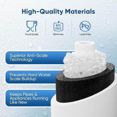 PUREPLUS 10"x4.5" Whole House Scale Inhibitor & Sediment Water Filter,2PACK - Image 3