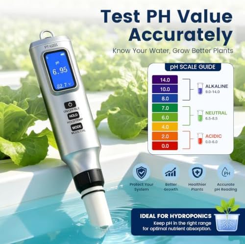 Pool Salt Tester with App, 7-in-1 pH Salinity ORP EC TDS SG Temp Meter - Image 7